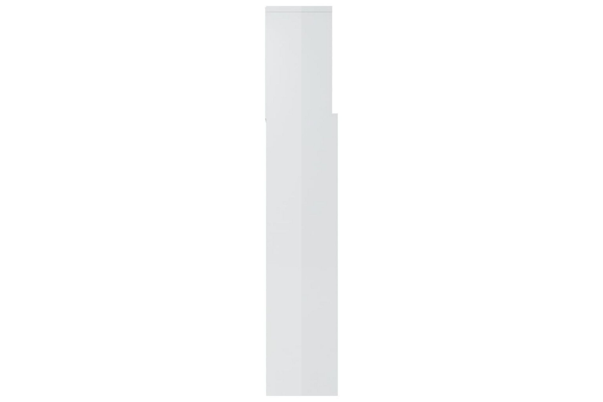 Sengegavlskap høyglans hvit 180x19x103,5 cm - Hvit - Møbler - Senger - Sengetilbehør & sengegavl - Sengegavl