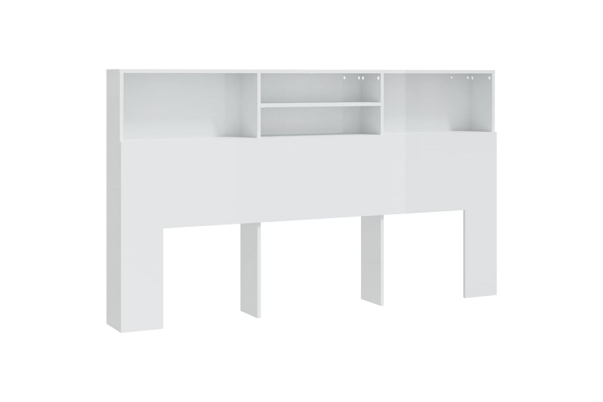 Sengegavlskap høyglans hvit 180x19x103,5 cm - Hvit - Møbler - Senger - Sengetilbehør & sengegavl - Sengegavl