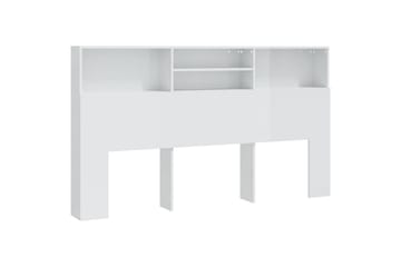Sengegavlskap høyglans hvit 180x19x103,5 cm - Hvit - Møbler - Senger - Sengetilbehør & sengegavl - Sengegavl