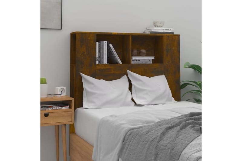 Sengegavlskap røkt eik 100x18,5x104,5 cm - Brun - Møbler - Senger - Sengetilbehør & sengegavl - Sengegavl