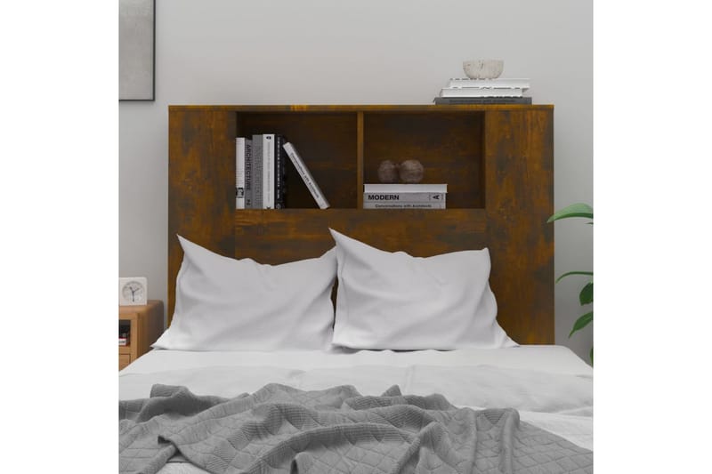 Sengegavlskap røkt eik 100x18,5x104,5 cm - Brun - Møbler - Senger - Sengetilbehør & sengegavl - Sengegavl