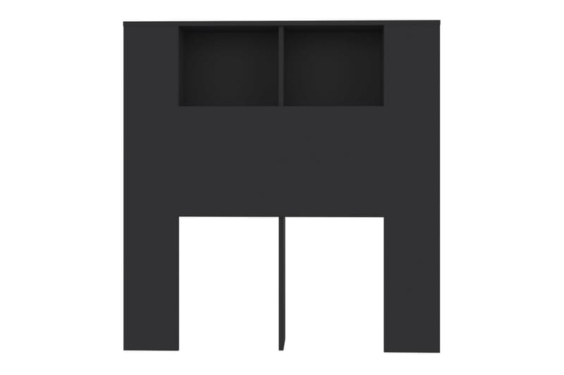 Sengegavlskap svart 100x18,5x104,5 cm - Svart - Møbler - Senger - Sengetilbehør & sengegavl - Sengegavl