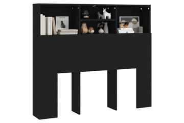 Sengegavlskap svart 120x19x103,5 cm - Svart - Møbler - Senger - Sengetilbehør & sengegavl - Sengegavl