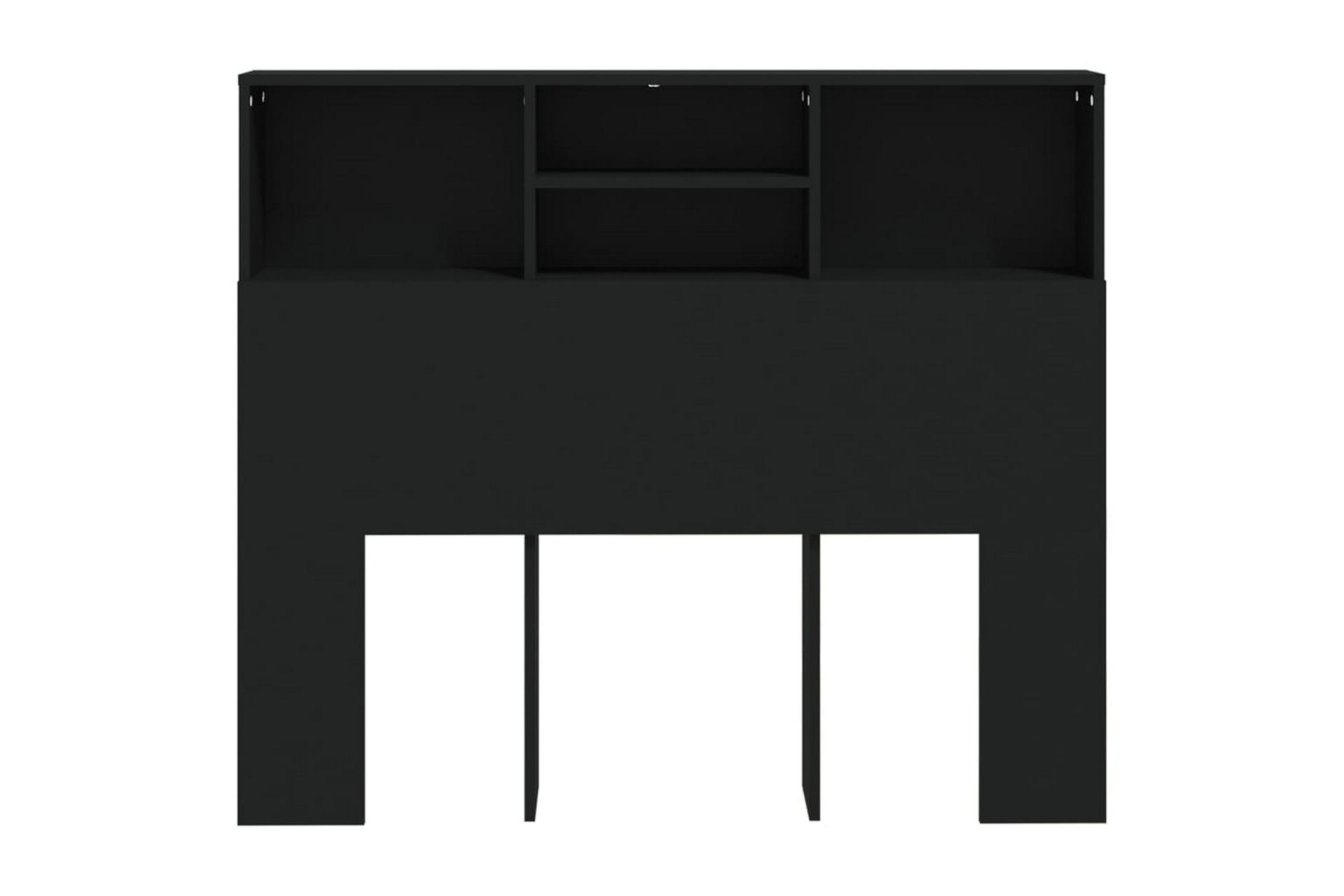 Sengegavlskap svart 120x19x103,5 cm - Svart - Møbler - Senger - Sengetilbehør & sengegavl - Sengegavl