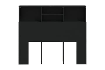 Sengegavlskap svart 120x19x103,5 cm - Svart - Møbler - Senger - Sengetilbehør & sengegavl - Sengegavl
