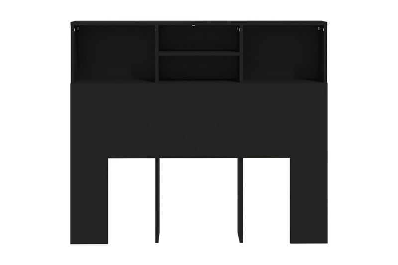 Sengegavlskap svart 120x19x103,5 cm - Svart - Møbler - Senger - Sengetilbehør & sengegavl - Sengegavl