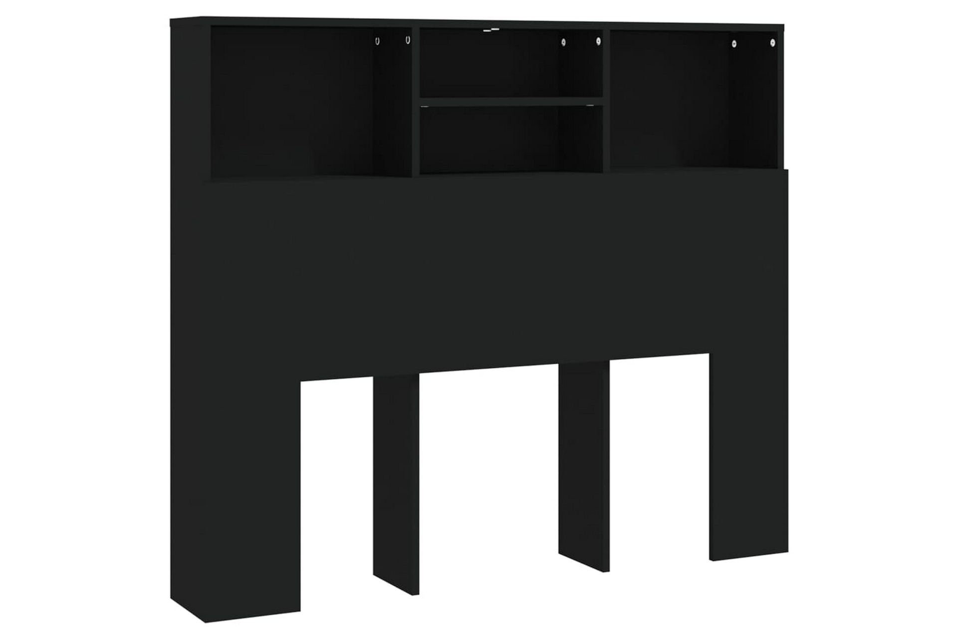 Sengegavlskap svart 120x19x103,5 cm - Svart - Møbler - Senger - Sengetilbehør & sengegavl - Sengegavl