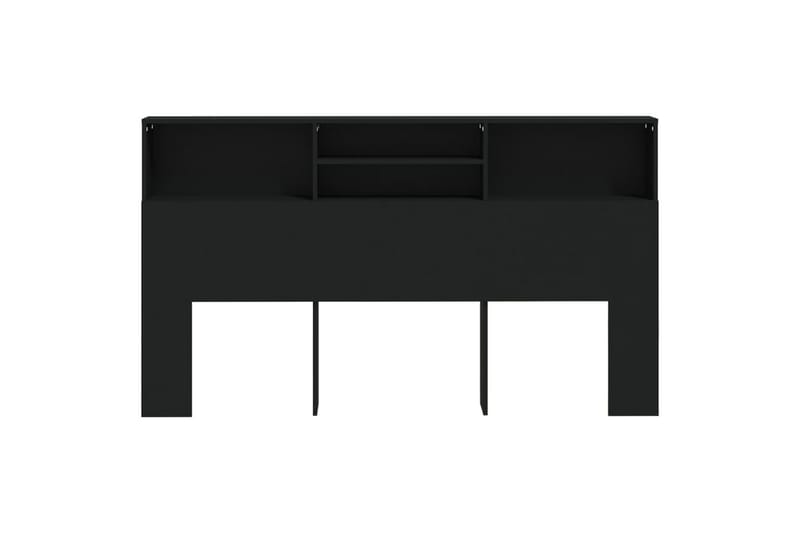 Sengegavlskap svart 180x19x103,5 cm - Svart - Møbler - Senger - Sengetilbehør & sengegavl - Sengegavl