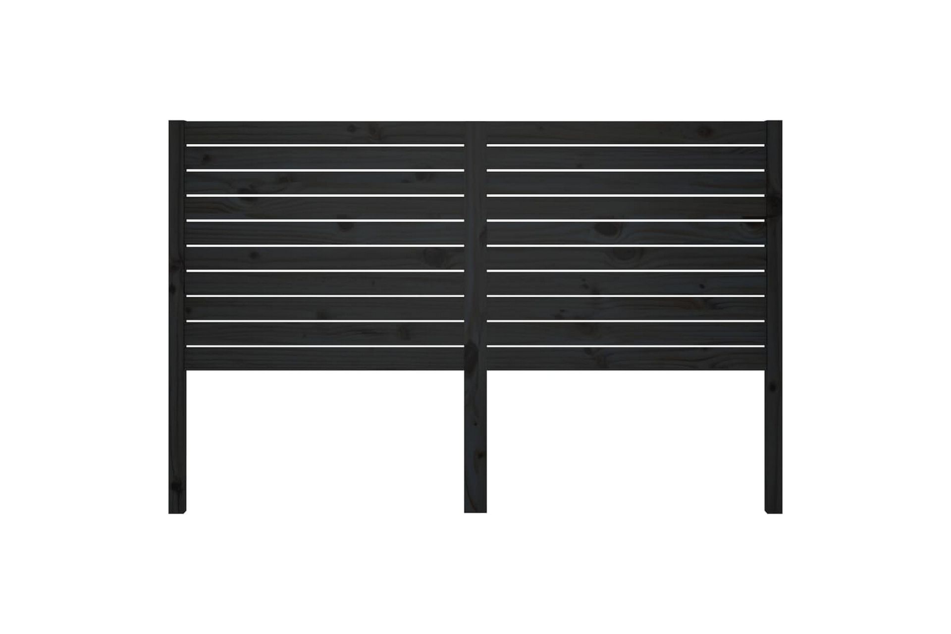 Sengegavl svart 141x4x100 cm heltre furu - Svart - Møbler - Senger - Sengetilbehør & sengegavl - Sengegavl