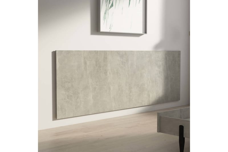 Vegghengt sengegavl betonggrå 240x1,5x80 cm konstruert tre - Grå - Møbler - Senger - Sengetilbehør & sengegavl - Sengegavl