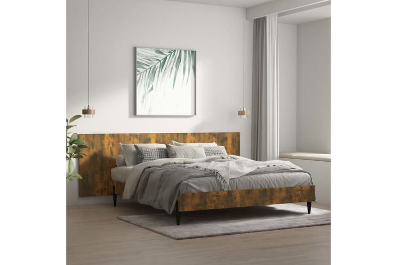 Veggmontert sengegavl røkt eik 240x1,5x80 cm konstruert tre - Brun - Møbler - Senger - Sengetilbehør & sengegavl - Sengegavl