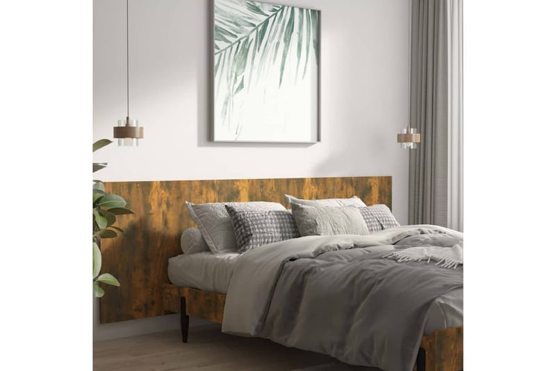 Veggmontert sengegavl røkt eik 240x1,5x80 cm konstruert tre - Brun - Møbler - Senger - Sengetilbehør & sengegavl - Sengegavl