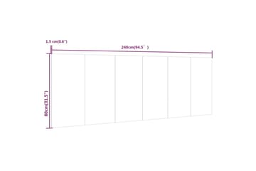Veggmontert sengegavl røkt eik 240x1,5x80 cm konstruert tre - Brun - Møbler - Senger - Sengetilbehør & sengegavl - Sengegavl