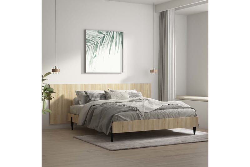 Veggmontert sengegavl sonoma eik 240x1,5x80 cm konstruert tr - Brun - Møbler - Senger - Sengetilbehør & sengegavl - Sengegavl