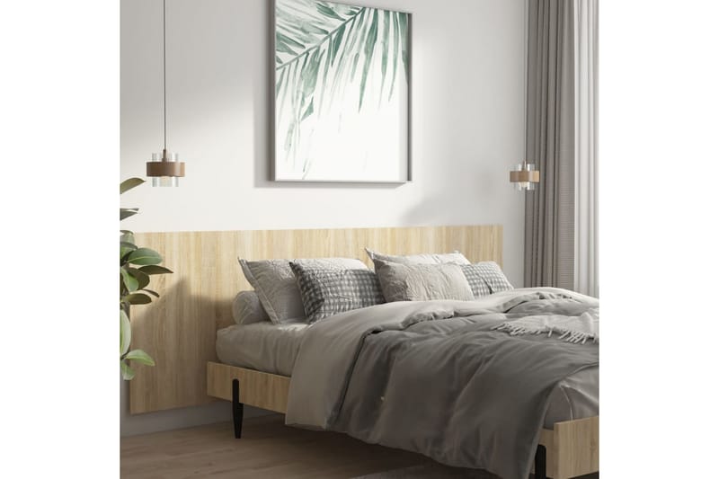 Veggmontert sengegavl sonoma eik 240x1,5x80 cm konstruert tr - Brun - Møbler - Senger - Sengetilbehør & sengegavl - Sengegavl