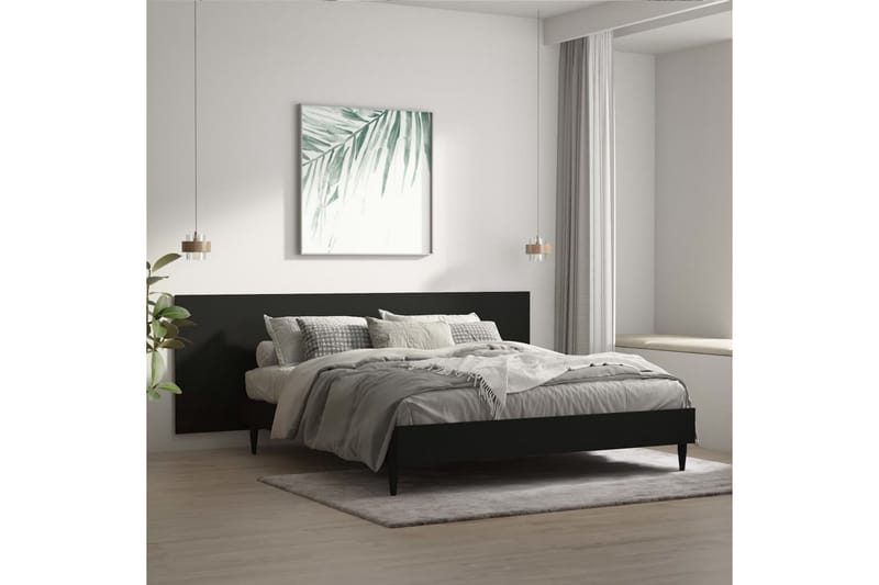 Veggmontert sengegavl svart 240x1,5x80 cm konstruert tre - Svart - Møbler - Senger - Sengetilbehør & sengegavl - Sengegavl