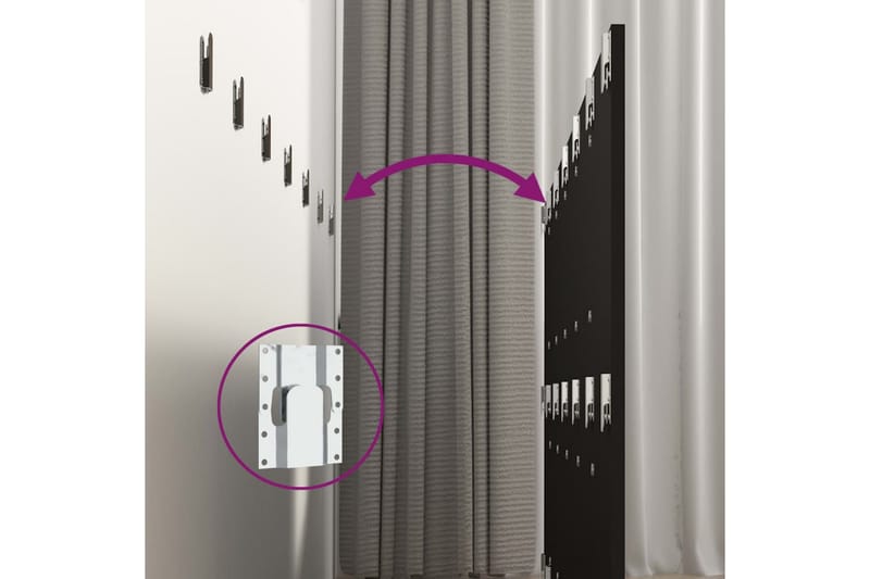 Veggmontert sengegavl svart 240x1,5x80 cm konstruert tre - Svart - Møbler - Senger - Sengetilbehør & sengegavl - Sengegavl