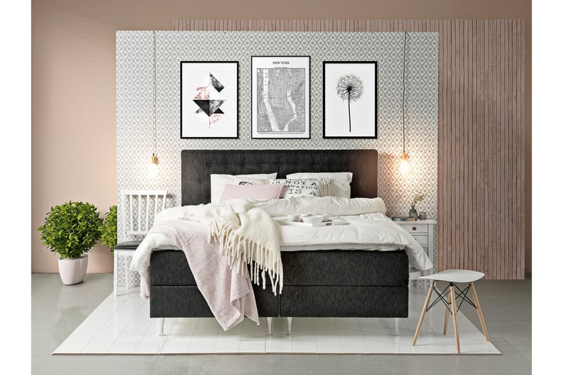 Wynne Sengegavl 160 cm - Svart - Møbler - Senger - Sengetilbehør & sengegavl - Sengegavl