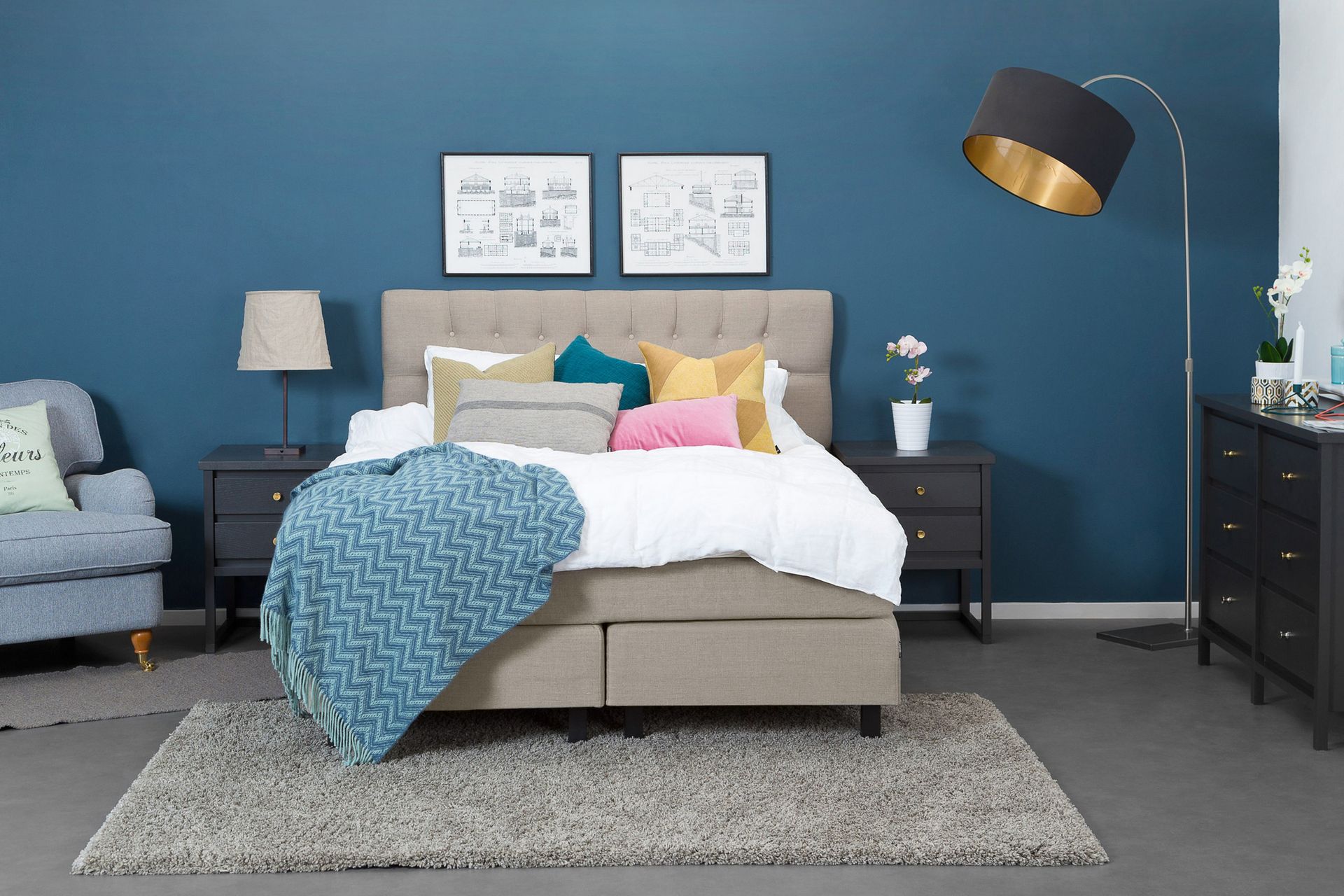 Wynne Sengegavl 180 cm - Beige - Møbler - Senger - Sengetilbehør & sengegavl - Sengegavl