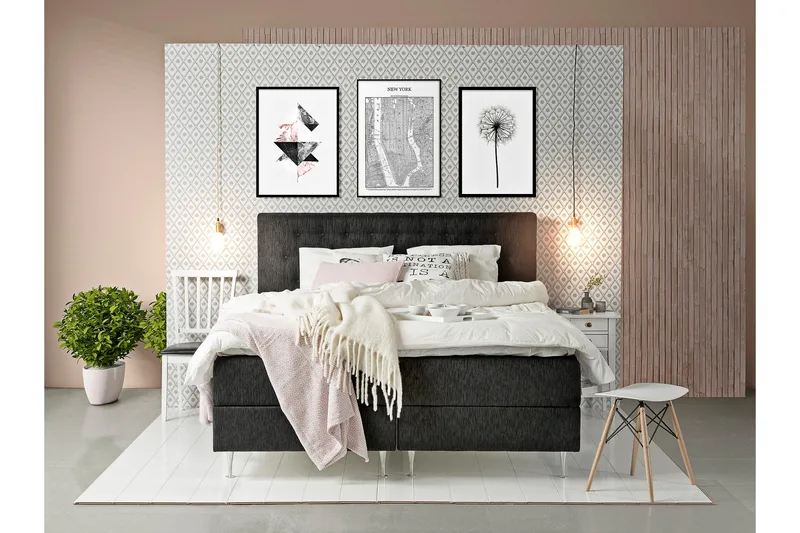 Wynne Sengegavl 180 cm - Svart - Møbler - Senger - Sengetilbehør & sengegavl - Sengegavl