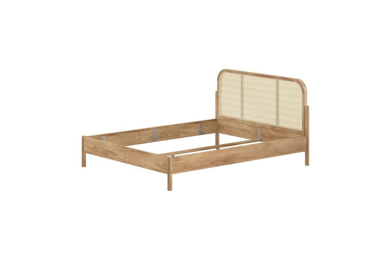 Sengehode Oliven Rattan 160x200 cm, 160x200 cm
