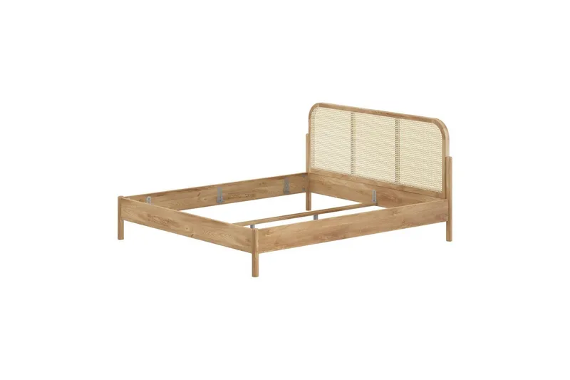 Sengehode Oliven Rattan 180x200 cm, 180x200 cm