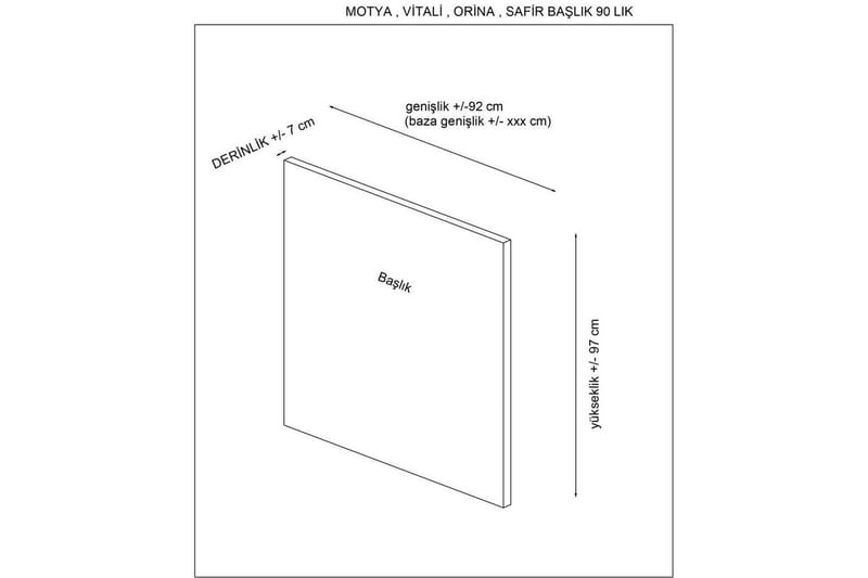 Sonyi Sengegavl 97 cm - Gr�å - Møbler - Senger - Sengetilbehør & sengegavl - Sengegavl