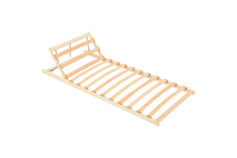 Spilebase med 13 lameller og justerbar hodegavl 80x200 cm - Brun - Møbler - Senger - Sengetilbehør & sengegavl - Ribbebunn
