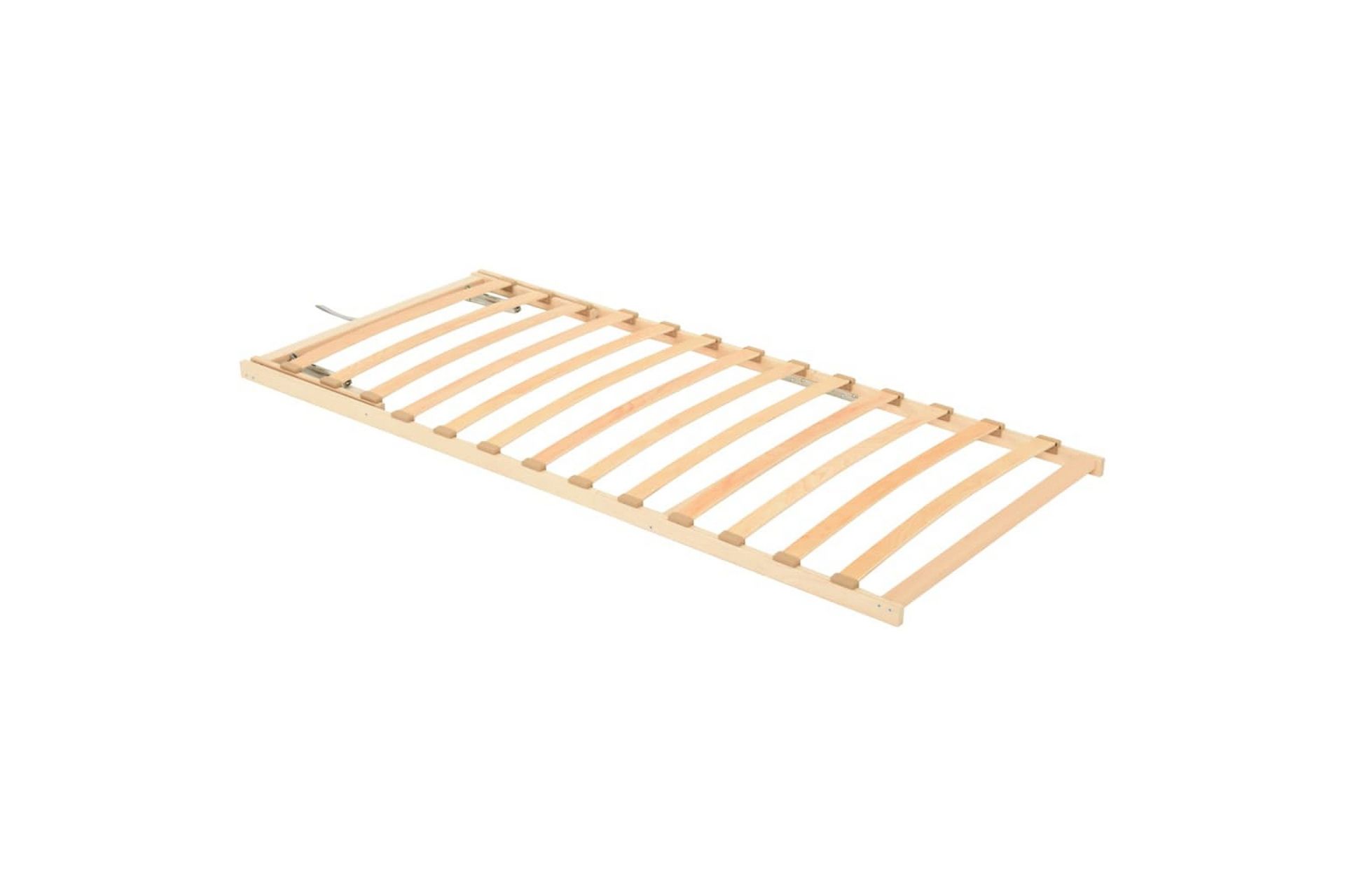 Spilebase med 13 lameller og justerbar hodegavl 90x200 cm - Brun - Møbler - Senger - Sengetilbehør & sengegavl - Ribbebunn