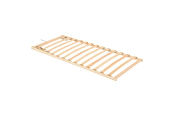 Spilebase med 13 lameller og justerbar hodegavl 90x200 cm - Brun - Møbler - Senger - Sengetilbehør & sengegavl - Ribbebunn