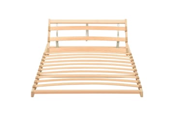 Spilebase med 13 lameller og justerbar hodegavl 90x200 cm - Brun - Møbler - Senger - Sengetilbehør & sengegavl - Ribbebunn