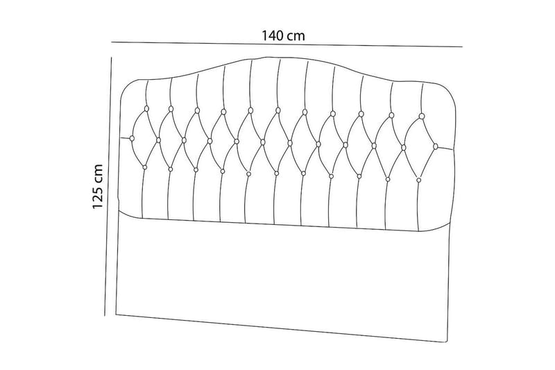 Subato Sengegavl 140 cm - Mørkegrå - Møbler - Senger - Sengetilbehør & sengegavl - Sengegavl