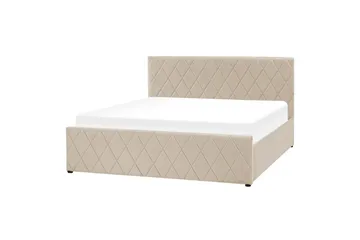 Sengramme og sengestamme Seng med oppbevaring Rochefort Beige 160x200 - Møbler - Senger - Sengeramme & sengestamme