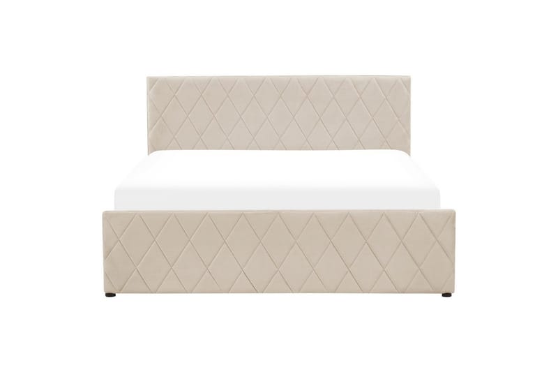 Sengramme og sengestamme Seng med oppbevaring Rochefort Beige 160x200 - Møbler - Senger - Sengeramme & sengestamme