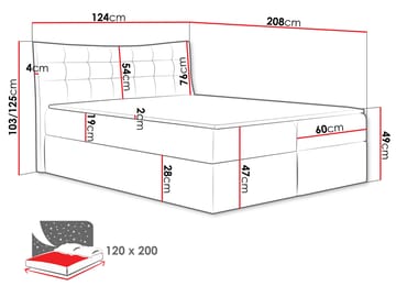 Sirel sengpakke kontinentalseng 120x200 cm - beige - Møbler - Senger - Komplett sengepakke