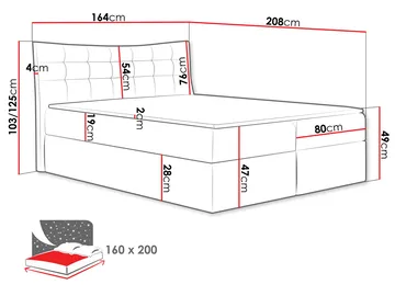 Sirel sengpakke kontinentalseng 160x200 cm - beige - Møbler - Senger - Komplett sengepakke