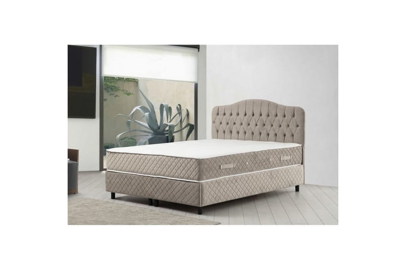 Subash Komplett Sengepakke 160x200 cm - Beige - Møbler - Senger - Komplett sengepakke