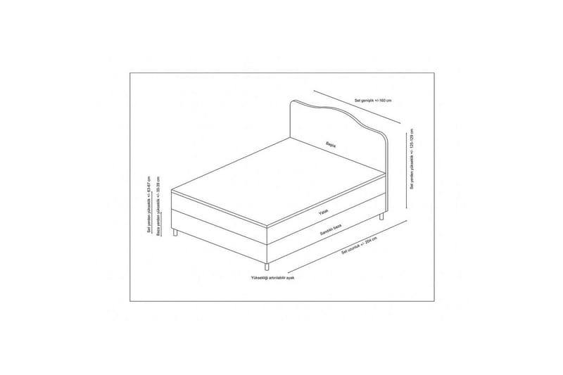 Subash Sengepakke Kontinentalseng 150x200 cm - Rødmende rosa - Møbler - Senger - Komplett sengepakke