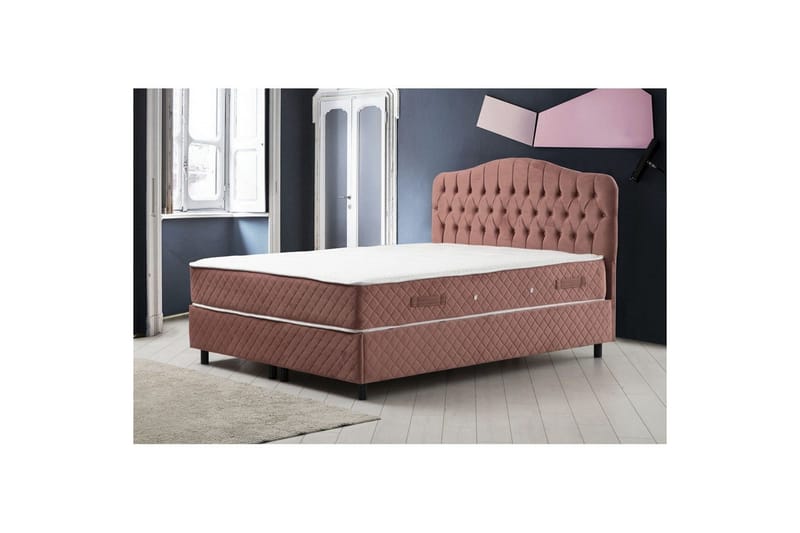 Subato Sengepakke Kontinentalseng 160x200 cm - Rødmende rosa - Møbler - Senger - Komplett sengepakke