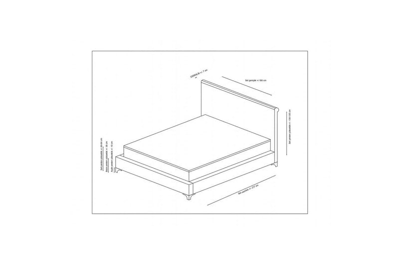 Subra Sengepakke Ramme Seng 160x200 cm - Beige - Møbler - Senger - Komplett sengepakke