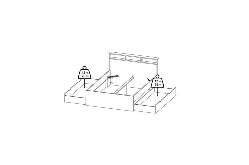 Sumita Sengeramme 140x190 cm - Natur/Hvit - Møbler - Senger - Sengeramme & sengestamme