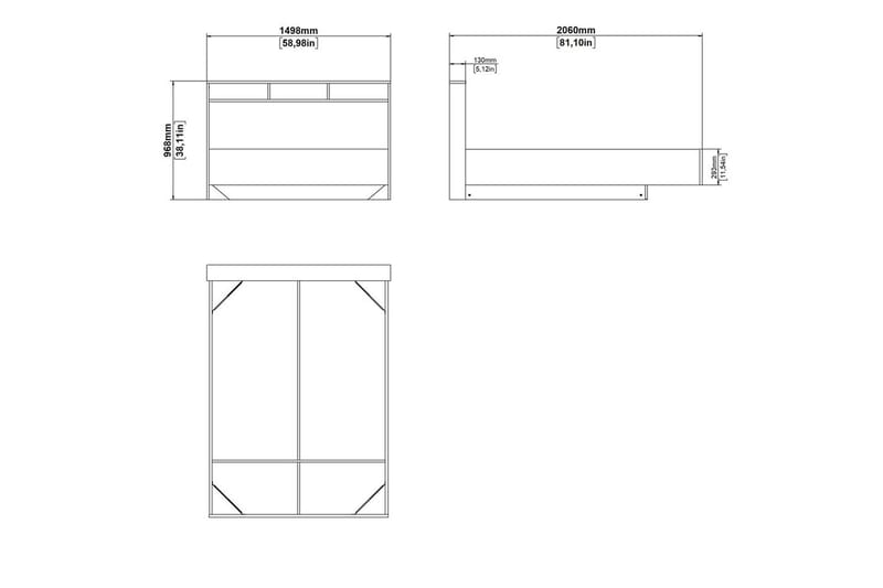 Sumita Sengeramme 140x190 cm - Natur/Hvit - Møbler - Senger - Sengeramme & sengestamme