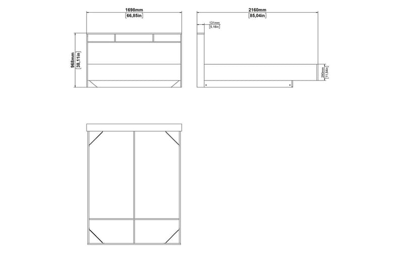 Sumita Sengeramme 160x200 cm - Natur/Hvit - Møbler - Senger - Sengeramme & sengestamme
