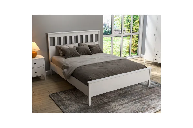 Sylven Sengeramme - Natur/Hvit - Møbler - Senger - Sengeramme & sengestamme