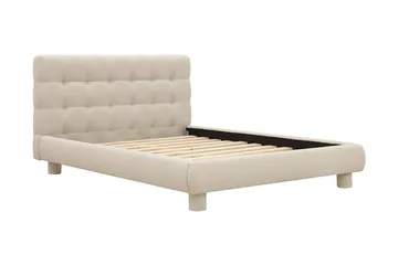 Teddy Komplett Sengpakke Sengeramme med Madrass 140x200 cm - Beige - Møbler - Senger - Komplett sengepakke