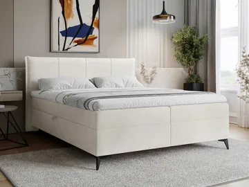 Thoros Komplett Sengepakke 140x200 cm Kontinentalseng med Oppbevaring - Hvit - Møbler - Senger - Komplett sengepakke