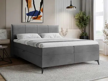 Thoros Komplett Sengepakke 140x200 cm Kontinentalseng med Oppbevaring - Mørk grå - Møbler - Senger - Komplett sengepakke