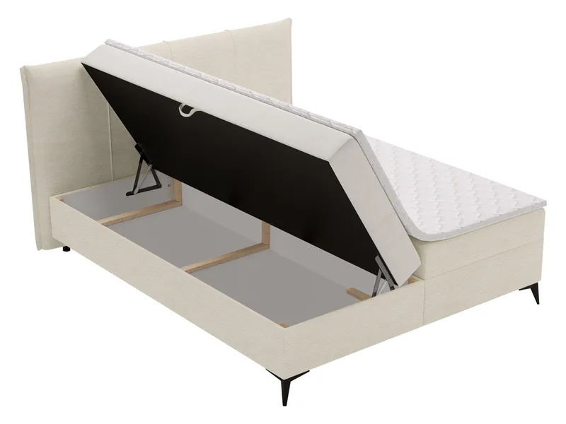Thoros Komplett Sengepakke 160x200 cm Kontinentalseng med Oppbevaring - Beige - Møbler - Senger - Komplett sengepakke