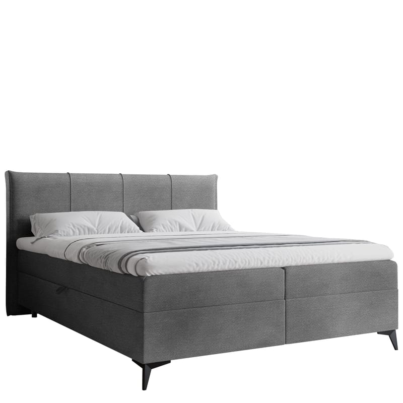 Thoros Komplett Sengepakke 160x200 cm Kontinentalseng med Oppbevaring, Mørk grå