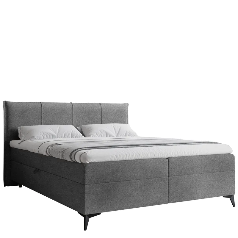 Thoros Komplett Sengepakke 180x200 cm Kontinentalseng med Oppbevaring, Grå